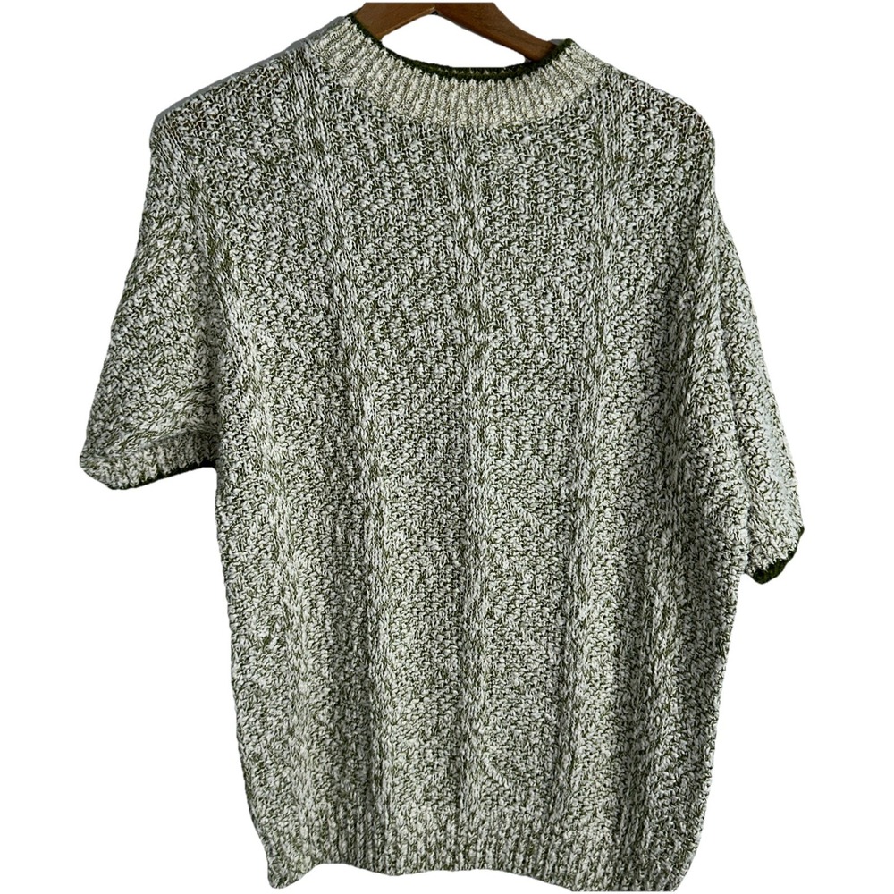 Long Sleeve Chunky Knit Pullover Sweater Short Waisted Size Medium - Picture 3 of 6